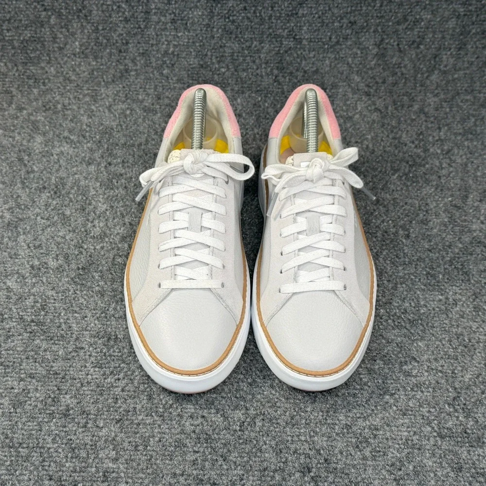 Cole Haan GrandPro Topspin Sneakers Women's 8 Grey Leather Low Lace Retro Shoes